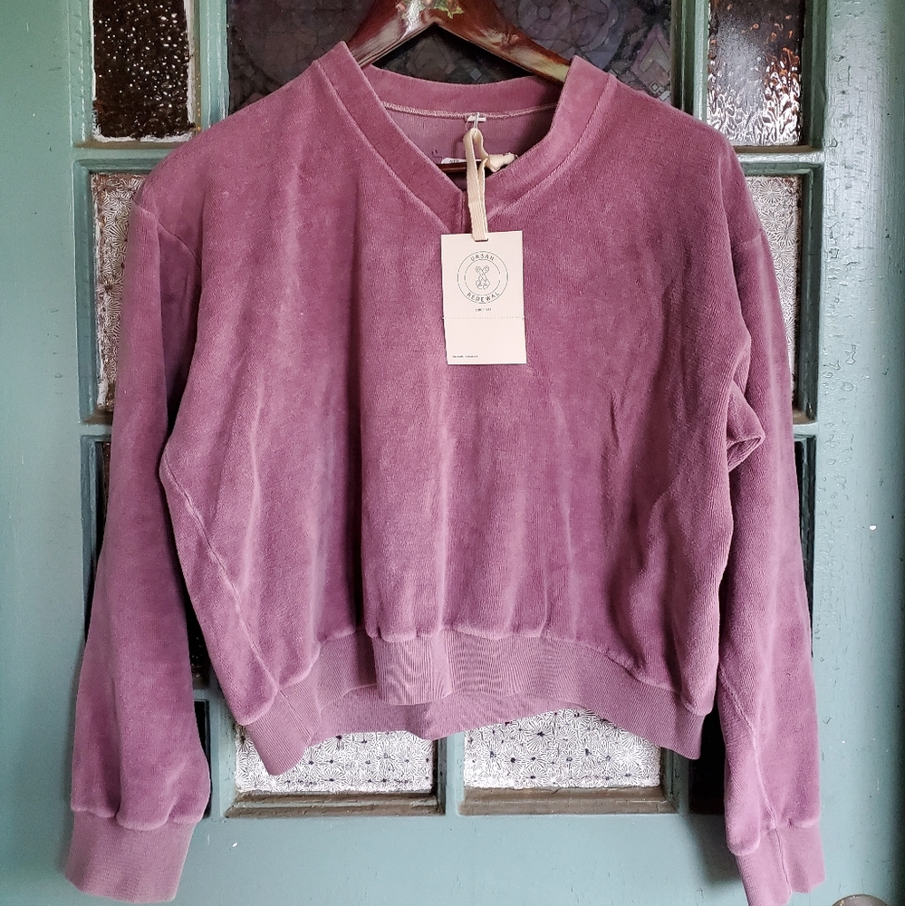Urban Outfitters Renewal Velour Sweatshirt Vintage.